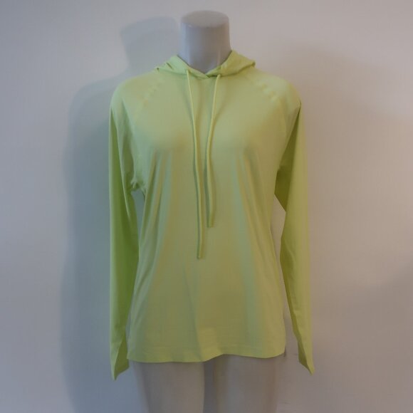 Mens ALO Neon Green Active Hoodie Top S - Picture 1 of 6